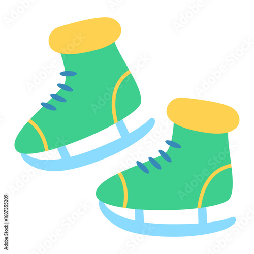 Ice skates vector icon