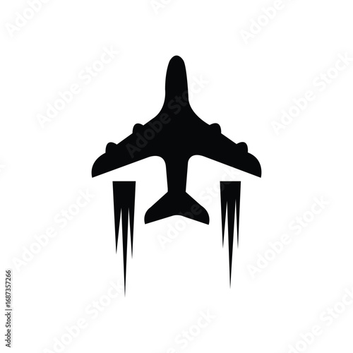 Global travel logo with airplane and corporate branding