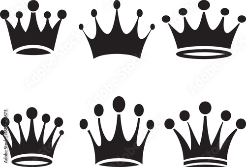 Crown Black And White Vector Images 