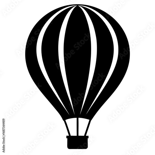 Hot Air Balloon Silhouette Vector