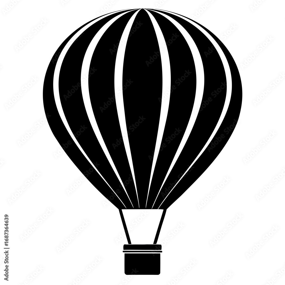 Obraz premium Hot Air Balloon Silhouette Vector