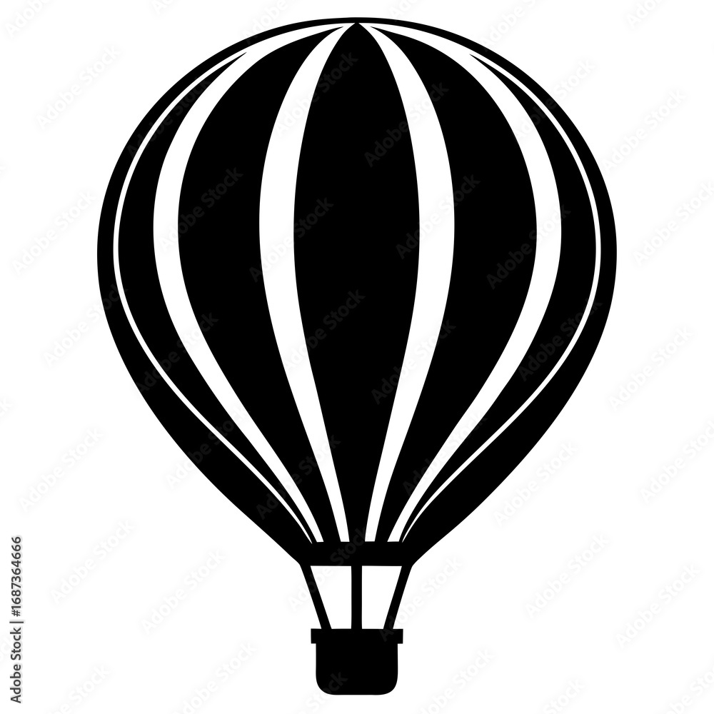 Obraz premium Hot Air Balloon Silhouette Vector