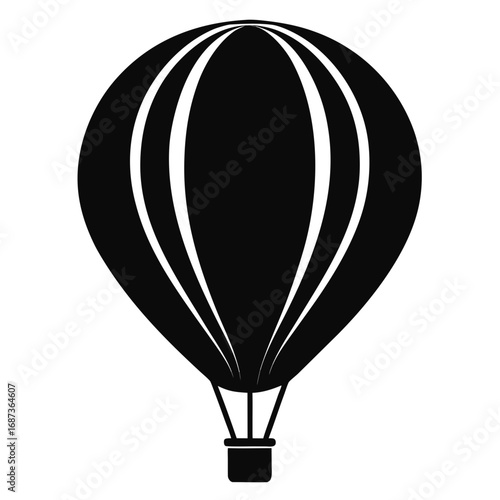 Hot Air Balloon Silhouette Vector