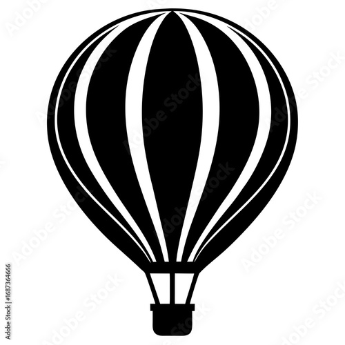 Hot Air Balloon Silhouette Vector