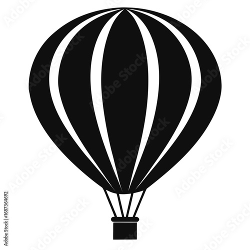 Hot Air Balloon Silhouette Vector