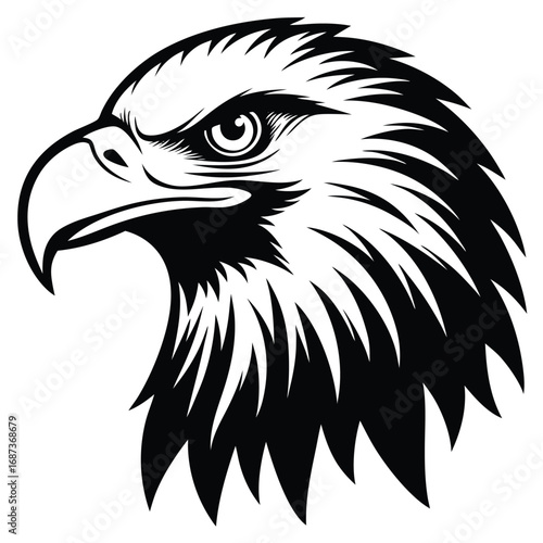 Bald Eagle Flying Soon Eagle Detailed black-and-white line art of a bald eagle in mid-flight with wings fully spread and talons forward, dynamic perspective, crisp vector-ready ink outlines, high-cont