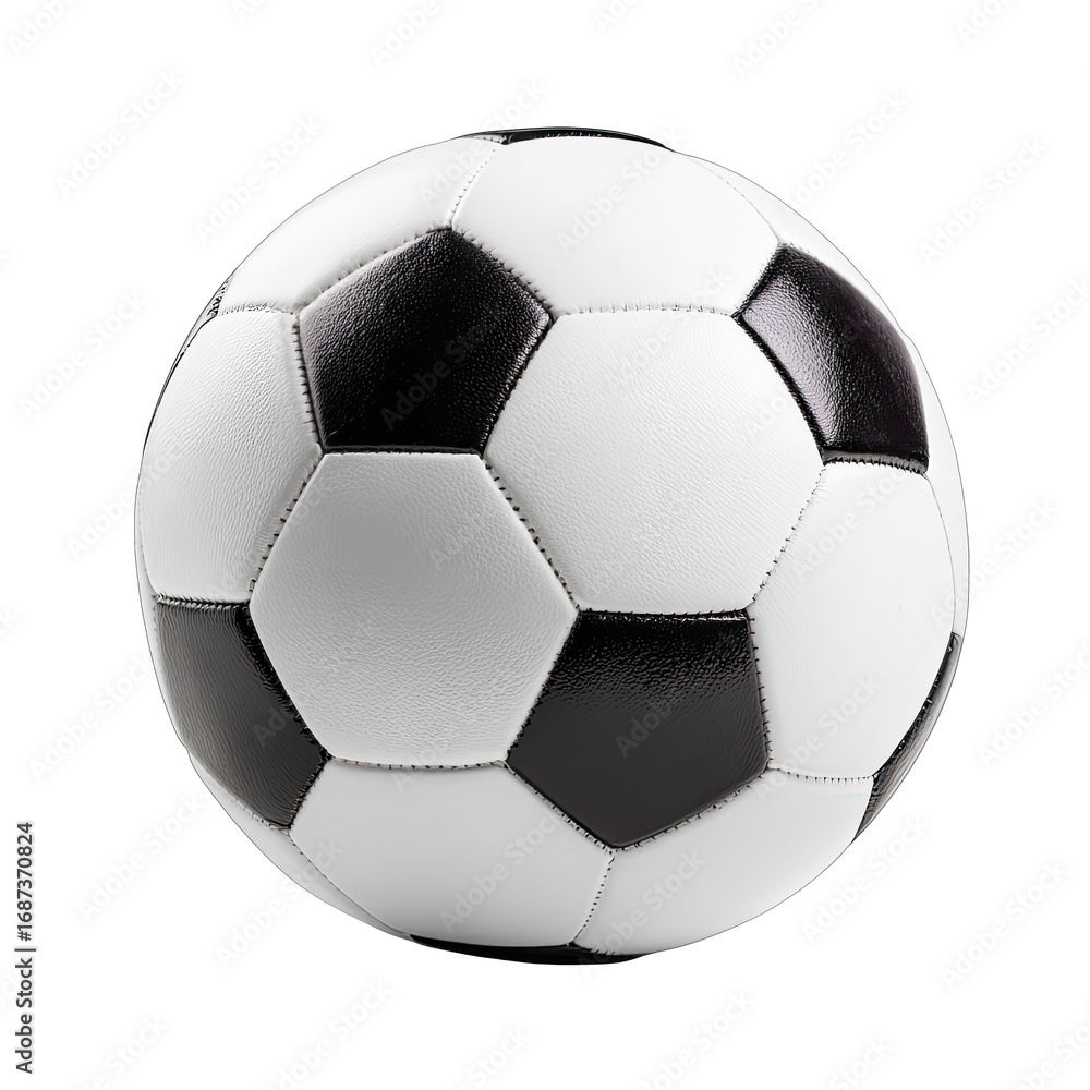 Naklejka premium Soccer ball, black and white (1)