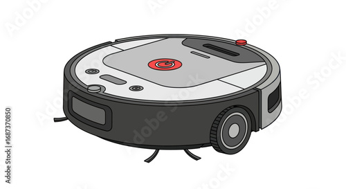 Smart Robotic Vacuum Cleaner with Side Brushes.