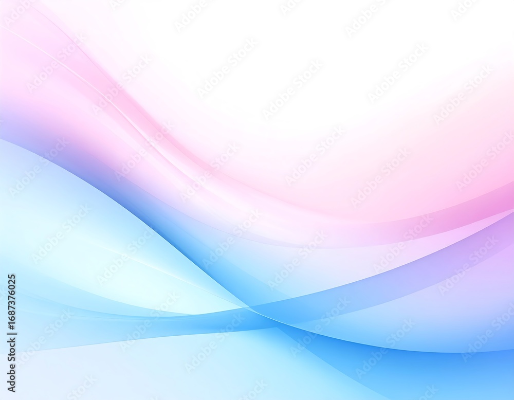 Naklejka premium Abstract smooth curves in light pastels