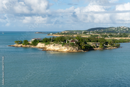 Wallpaper Mural St. John's, Antigua: Fort James at entrance to the harbour of St. John's, Antigua and Barbuda. British fort was built to guard St. John's harbor. Torontodigital.ca
