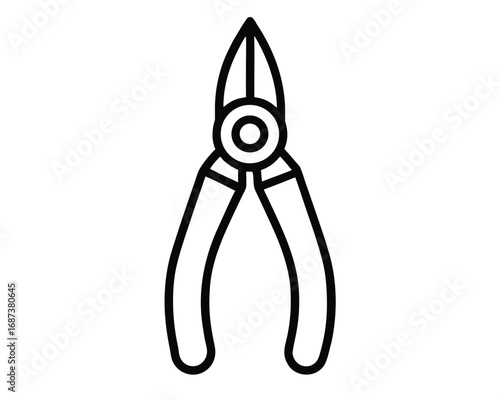 Simple Pliers Icon Essential Tool for Crafting & Repair