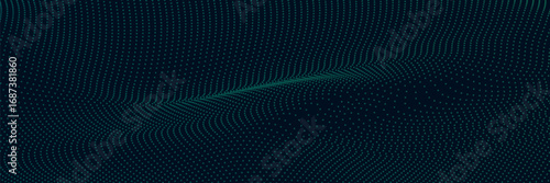 Abstract digital waving 3d particle technology background design. Futuristic moving dots particles, suit for bussines,