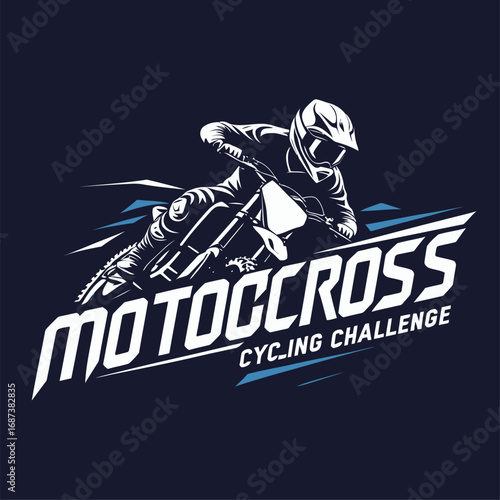 motocross racing logo vector