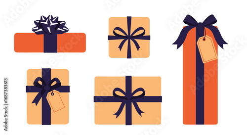 Charming gifts with ribbons for birthdays or holidays, perfect for celebrations and special occasions