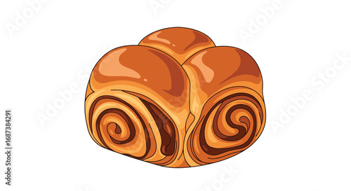 Sweet cinnamon roll with swirls and layers of deliciousness perfect for breakfast or dessert treat