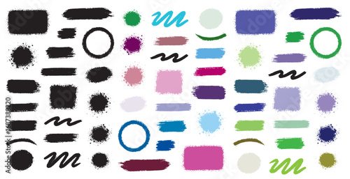 set of vector icons for design  abstract splashes, 