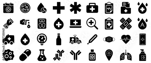 Medical and Healthcare Icons: A Comprehensive Collection of Health Symbols