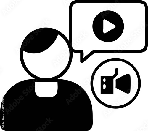 Visualizing modern digital communication with an individual actively involved in creating and sharing video media content online