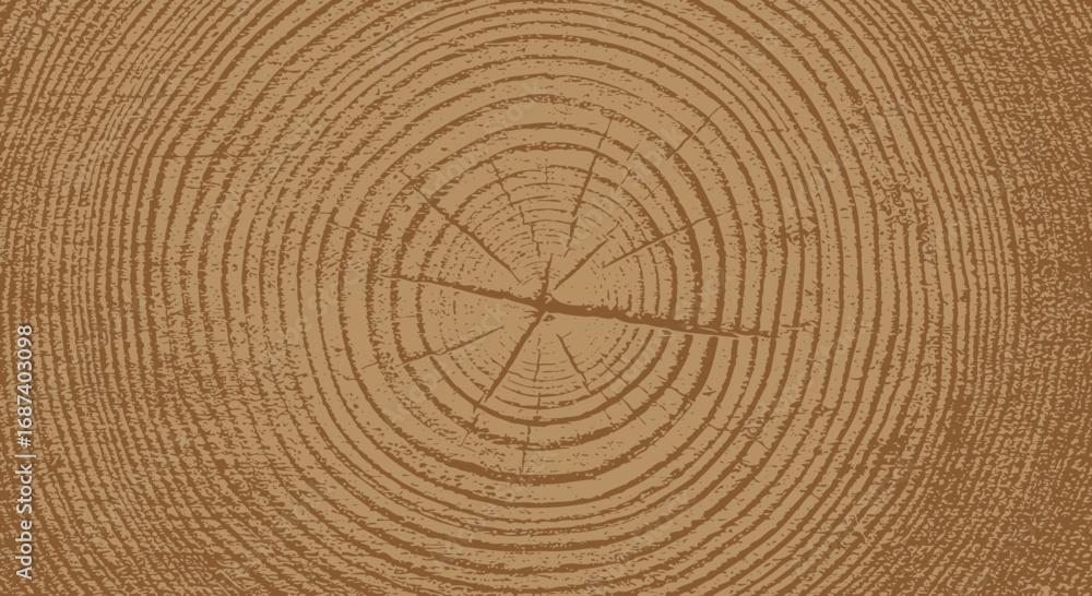 Naklejka premium Abstract natural design with tree ring pattern perfect for backgrounds or textures