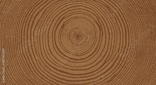 Abstract circular tree ring pattern design, natural wood grain background texture