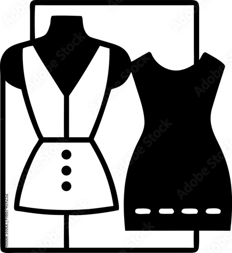 Elegant display of contemporary fashion apparel on classic dress forms, symbolizing style and design for boutique clothing stores
