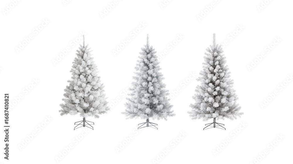 Obraz premium White Christmas Tree with transparent png background