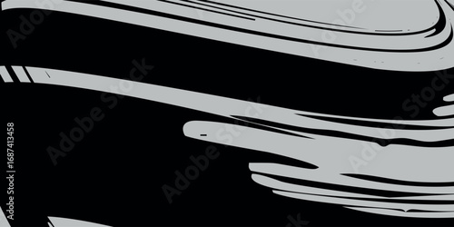 vector black line, grunge brush strokes ink paint isolated on white background