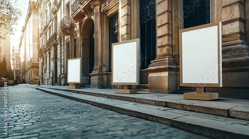 Blank Street Signs Mockup