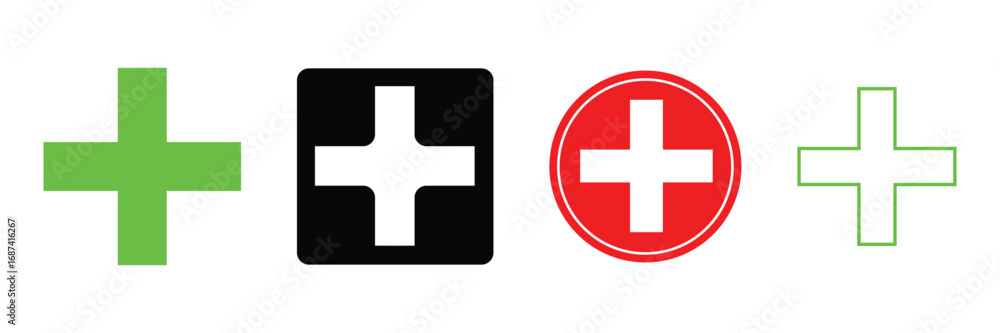 Obraz premium plus icon set. vector illustration