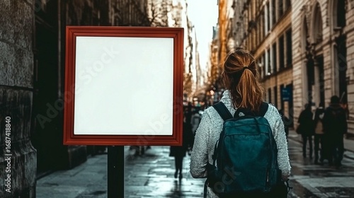 Blank Sign, City Street, Urban Scene
