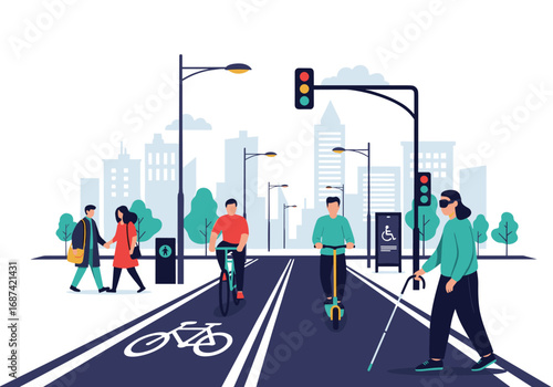Urban mobility solutions for sustainable city living and active transportation choices