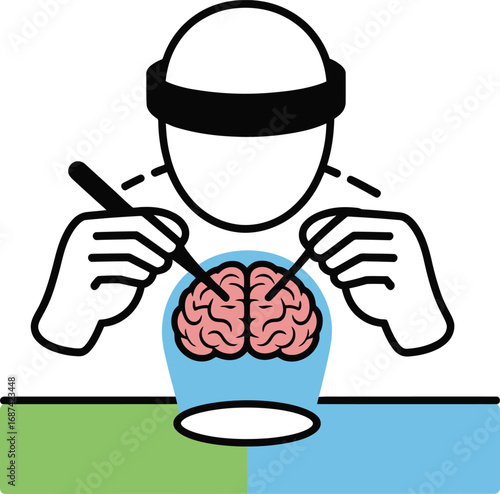 Neurosurgery A Simple Illustration of Brain Surgery