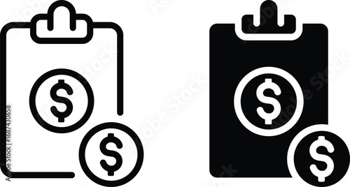Checklist with Dollar Sign Icon