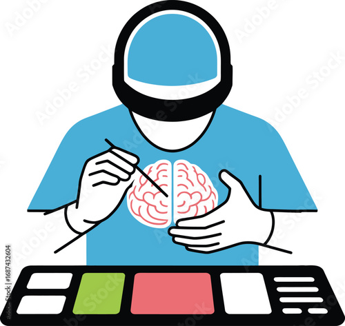 Neurosurgery Precision Brain Surgery Illustration