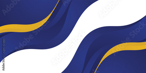 Blue and yellow background. Dynamic gradient curve composition for business concept. vector technology banner eps10