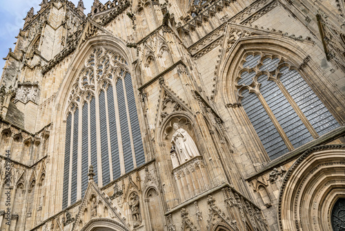 The magnificent York Minster in the city of York, England.
York minister also known as York Cathedral is the largest gothic cathedral in Northern Europe.