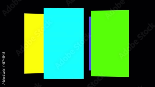 3d carousel video template animation with transparent background, 3d carousel rotating colorful display in 4k.