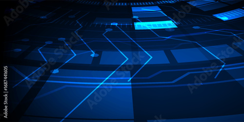 Image of scopes scanning and arrows on digital screen. global technology, digital interface and data processing concept digitally generated image. Eps10