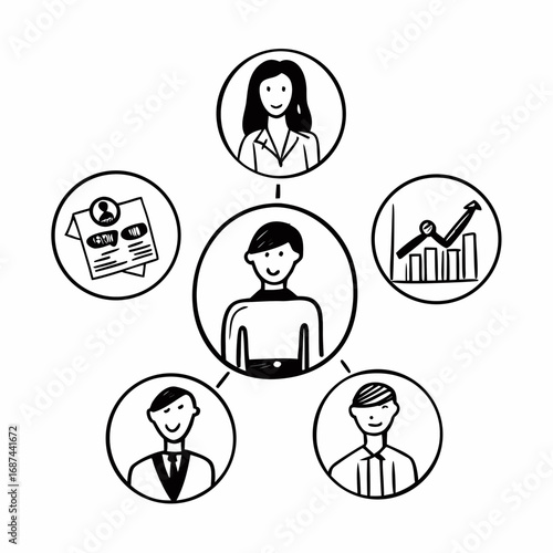 Job search and recruitment process with candidates