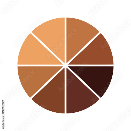 Diverse skin tone palette graphic concept showing unity and equality celebration vector