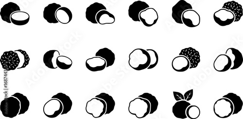Truffle vector icon.Black vector icon isolated on white background truffle.