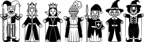 Puppet vector cartoon set icon. Vector illustration theater doll on white background.
