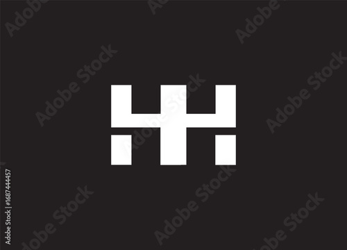 HH letter logo design and monogram logo