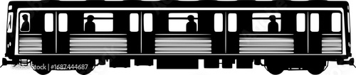 Subway train vector illustration on white background
