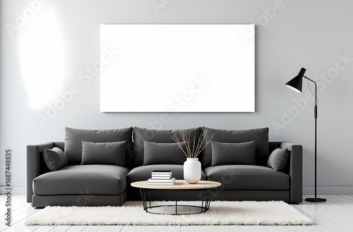modern interior with sofa