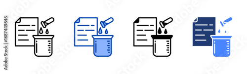Experiment icon set multiple style collection