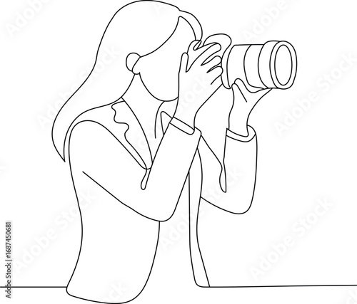 vector illustration of a photographer