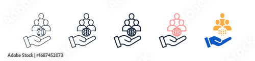 Public Service different style icons set vector illustration. 