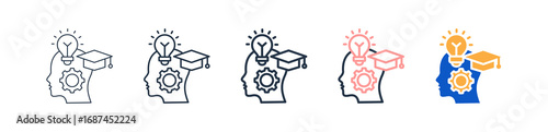 Intelligence different style icons set vector illustration. 