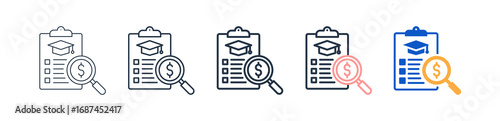Financial Analysis different style icons set vector illustration. 
